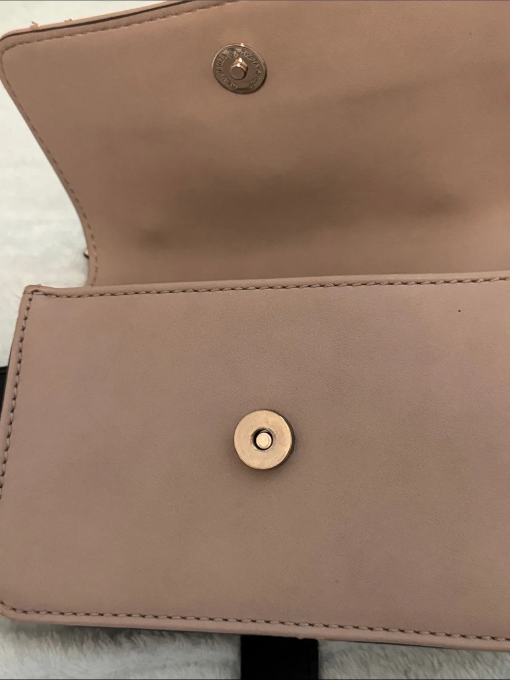 GUESS Taupe Crossbody with Charm Chain Accents